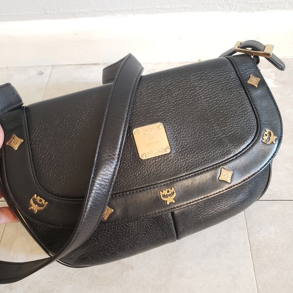 MCM Handbags - Mcm authentic vintage black leather crossbody